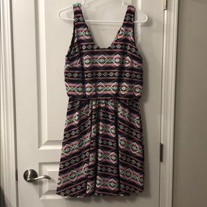 Boutique LUSH Colorful Patterned Dress